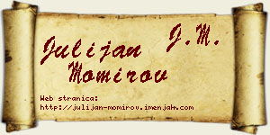 Julijan Momirov vizit kartica